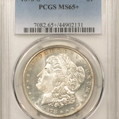 U.S. Certified Coins 1878-S MORGAN DOLLAR – PCGS MS-65+ FRESH ORIGINAL WHITE PQ GEM!