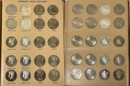 New Store Items 1964-2002 KENNEDY 50C SET BU, PRF & SILVER PROOF COMPLETE IN DELUXE DANSCO ALBUM