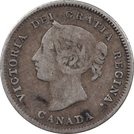 World Certified Coins 1880-H CANADA 5 CENTS – KM #2, CIRCULATED EXAMPLE