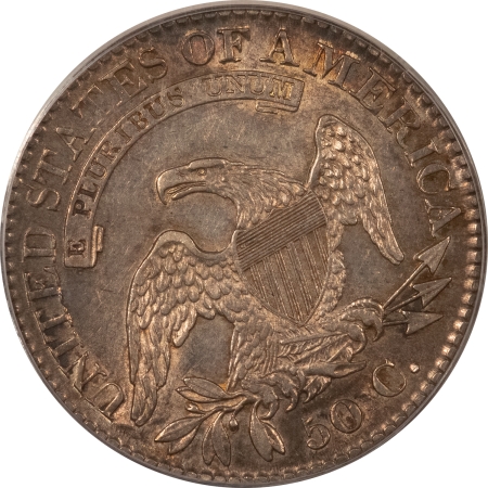 Early Halves 1823 CAPPED BUST HALF DOLLAR – PCGS AU-55, FLASHY!