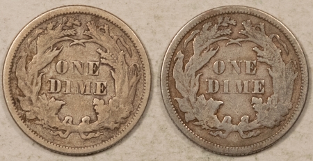 Liberty Seated Dimes 1872, 1873 ARROWS SEATED LIBERTY DIMES, LOT/2 – HIGH GRADE CIRCULATED EXAMPLE!