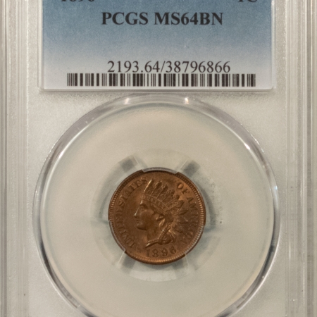 New Store Items 1896 INDIAN CENT – PCGS MS-64 BN