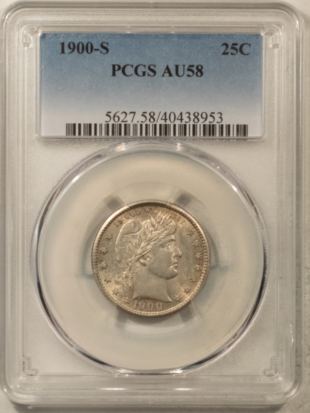 Barber Quarters 1900-S BARBER QUARTER – PCGS AU-58