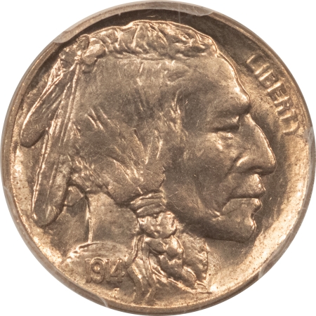 Buffalo Nickels 1914-D BUFFALO NICKEL – PCGS MS-64, LUSTROUS, PREMIUM QUALITY & CAC APPROVED!