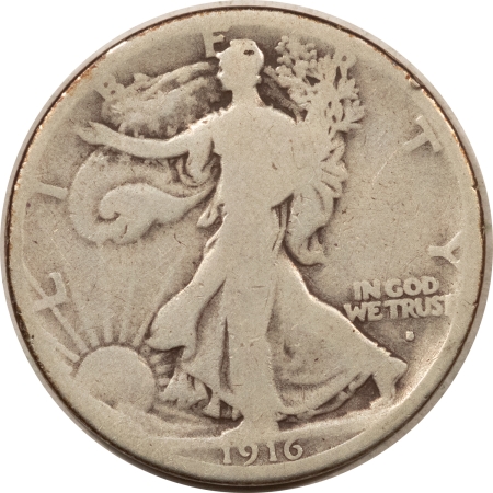 New Store Items 1916-S WALKING LIBERTY HALF DOLLAR – PLEASING CIRCULATED EXAMPLE! NICE!