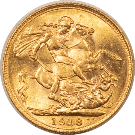 Bullion 1918-I INDIA GOLD SOVEREIGN ONE YEAR TYPE! KM-A525 – FRESH CHOICE BU!