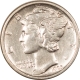 Mercury Dimes 1920-S MERCURY DIME – CLOSE TO UNCIRCULATED BUT CLEANED!