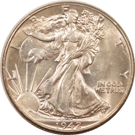 New Store Items 1942 WALKING LIBERTY HALF DOLLAR – UNCIRCULATED, FLASHY!