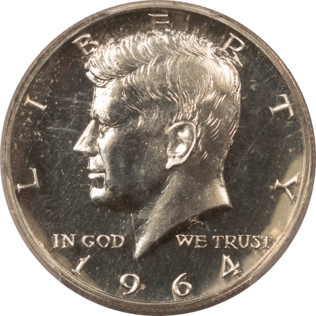 Kennedy Halves 1964 PROOF KENNEDY HALF DOLLAR, ACCENTED HAIR, FS-401 – PCGS PR-65