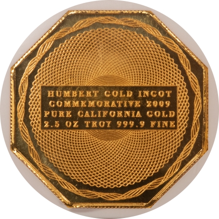 American Gold Eagles, Buffaloes, & Liberty Series 2009 HUMBERT 2.5OZ .9999 GOLD COMMEMORATIVE RESTRIKE CAL GOLD NGC GEM PROOF UCAM