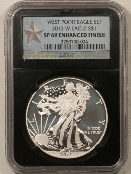 American Silver Eagles 2013-W $1 1 OZ .999 AMERICAN SILVER EAGLE – NGC SP-69 ENHANCED FINISH, FROM SET!