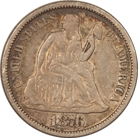 U.S. Uncertified Coins 1876 LIBERTY SEATED DIME – HIGH GRADE CIRCULATED EXAMPLE!