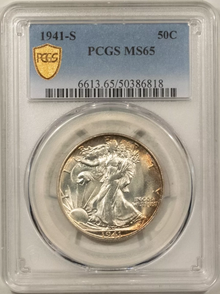 New Certified Coins 1941-S WALKING LIBERTY HALF DOLLAR – PCGS MS-65, LOOKS MS-66! GORGEOUS AND PQ!