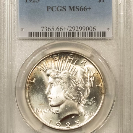 U.S. Certified Coins 1925 PEACE DOLLAR – PCGS MS-66+ BLAZING WHITE & SUPERB!