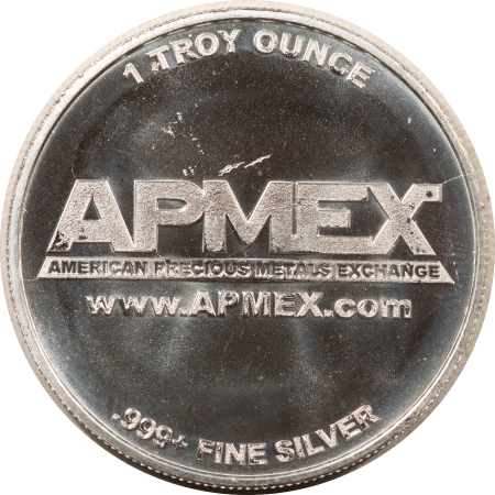 Bullion 1 TROY OZ .999 FINE SILVER ROUND, HM APMEX EAGLE – CRISP BRILLIANT UNCIRCULATED!