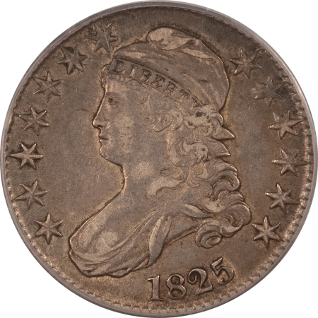 CAC Approved Coins 1825 CAPPED BUST HALF DOLLAR – PCGS VF-35 ORIGINAL PREMIUM QUALITY CAC APPROVED!