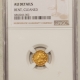 $1 1849-O $1 GOLD DOLLAR – PCGS AU-53, PRETTY, FIRST YEAR GOLD DOLLAR!