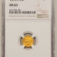 $1 1852-O $1 GOLD DOLLAR – NGC AU-58, NICE SMOOTH