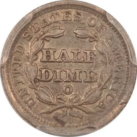 Liberty Seated Half Dimes 1854-O SEATED LIBERTY HALF DIME, ARROWS – PCGS XF-45, LOOKS AU, TOUGH!