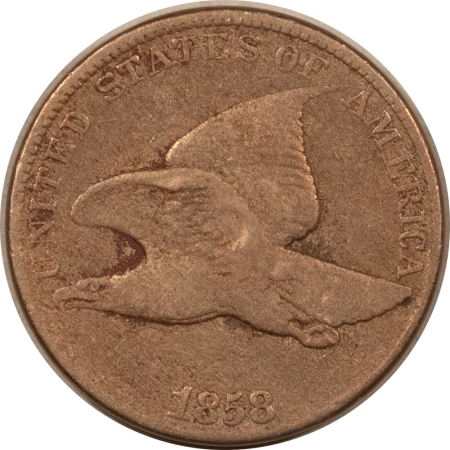 New Store Items 1858 LARGE LETTERS FLYING EAGLE CENT – CIRCULATED!
