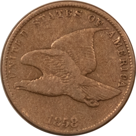 New Store Items 1858 SMALL LETTERS FLYING EAGLE CENT – PLEASING CIRCULATED EXAMPLE!
