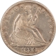 New Store Items 1853 ARROWS & RAYS SEATED LIBERTY QUARTER – HIGH GRADE EXAMPLE BUT CLEANED!