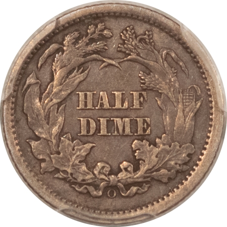 Liberty Seated Half Dimes 1860-O SEATED LIBERTY HALF DIME – PCGS XF-45, TOUGH!
