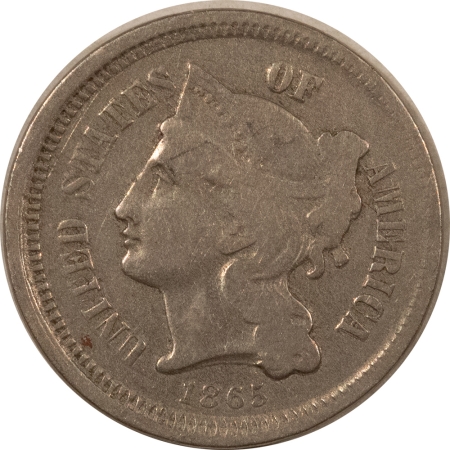 New Store Items 1865 THREE CENT NICKEL – HIGH GRADE CIRCULATED EXAMPLE!