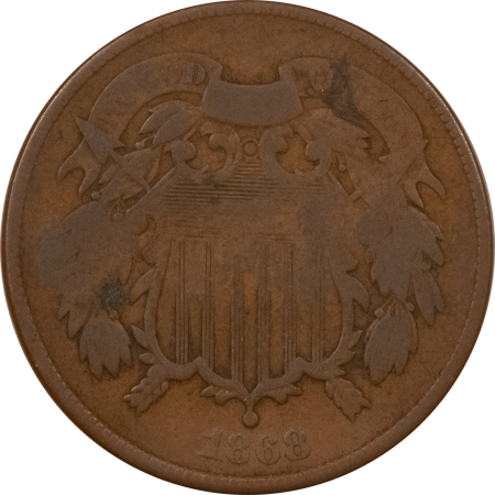 New Store Items 1868 TWO CENT PIECE W/ BOLD “S.L.L.” COUNTERSTAMP ON REVERSE, INTERESTING!