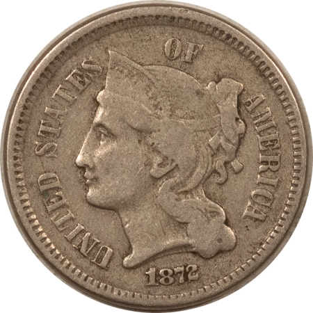 New Store Items 1872 THREE CENT NICKEL – NICE HIGH GRADE CIRCULATED EXAMPLE!
