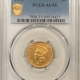 $5 1836 $5 CLASSIC HEAD GOLD HALF EAGLE – PCGS XF-45 PREMIUM QUALITY! CAC APPROVED!