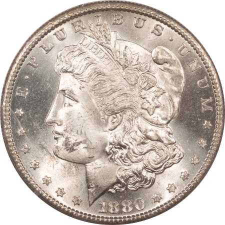 Morgan Dollars 1880-S $1 MORGAN DOLLAR – PCGS MS-63, BLAST WHITE! RATTLER!