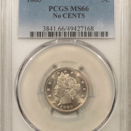 Liberty Nickels 1883 NO CENTS LIBERTY NICKEL – PCGS MS-66, PRISTINE!