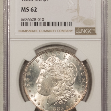 Morgan Dollars 1883-CC $1 MORGAN DOLLAR – NGC MS-62, FLASHY! CARSON CITY!