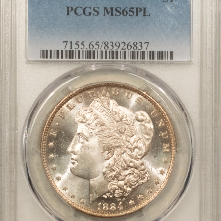 Morgan Dollars 1884-O $1 MORGAN DOLLAR – PCGS MS-65 PL, FLASHY GEM PROOFLIKE