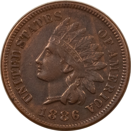 New Store Items 1886 TYPE I INDIAN CENT – XF+ DETAIL BUT RECOLORED!