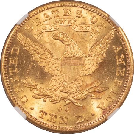 $10 1891-CC $10 LIBERTY GOLD EAGLE – NGC MS-62, FLASHY! CARSON CITY!