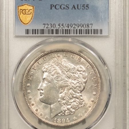 Morgan Dollars 1894-O $1 MORGAN DOLLAR – PCGS AU-55, FLASHY!
