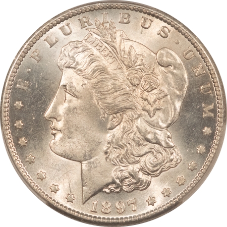 Morgan Dollars 1897-S $1 MORGAN DOLLAR – PCGS MS-63, FRESH WHITE!