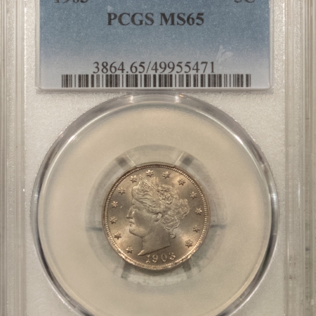 Liberty Nickels 1903 LIBERTY NICKEL – PCGS MS-65, FLASHY GEM!