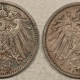 World Certified Coins 1906-D, 1907-J GERMANY 1 MARK, LOT/2 – HIGH GRADE, NEARLY UNC, LOOKS CHOICE!