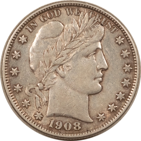 New Store Items 1908-D BARBER HALF DOLLAR – AU+ DETAILS OLD LIGHT CLEANING!