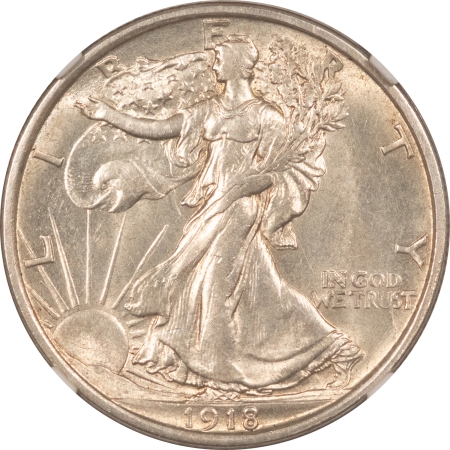 New Certified Coins 1918-D WALKING LIBERTY HALF DOLLAR – NGC MS-61, WHITE & LOOKS BETTER!