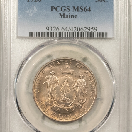New Certified Coins 1920 MAINE COMMEMORATIVE HALF DOLLAR – PCGS MS-64, NICE & ORIGINAL