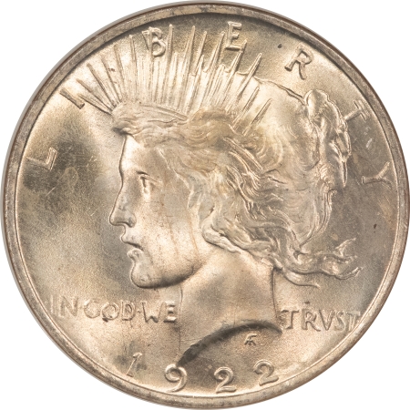 New Certified Coins 1922 $1 PEACE DOLLAR – NGC MS-66, SMOOTH