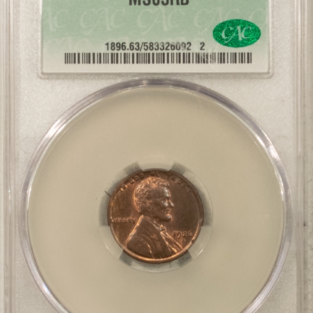 CAC Approved Coins 1926-D LINCOLN CENT – CAC MS-63 RB, PREMIUM QUALITY+ & CAC APPROVED!