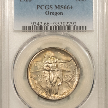 New Certified Coins 1928 OREGON COMMEMORATIVE HALF DOLLAR – PCGS MS-66+