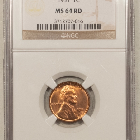 Lincoln Cents (Wheat) 1931 LINCOLN CENT – NGC MS-64 RD, A BLAZER!