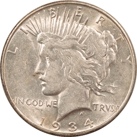 New Store Items 1934-D PEACE DOLLAR – WHITE HIGH GRADE EXAMPLE