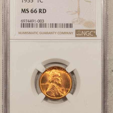 Lincoln Cents (Wheat) 1935 LINCOLN CENT – NGC MS-66 RD, BLAZING RED!